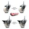 Service Caster 3 Inch Nylon 38 Inch Threaded Stem Caster Set 2 Brakes SCC SCC-TS20S314-NYS-381615-2-PLB-2 - alternate 5